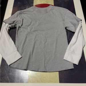 abercrombie kids Gray Shirt with White Layered Sleeves